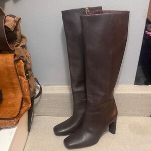 Franco Sarto Dark Brown Heeled Boots